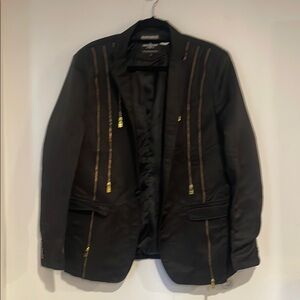 Barabas Black and Gold Lightweight Coat Jacket Blazer Sz L